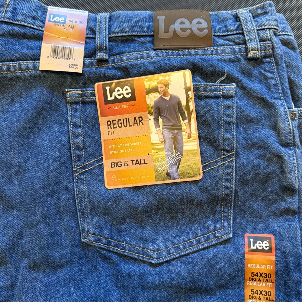 Lee Men's Classic Indigo Straight Jeans